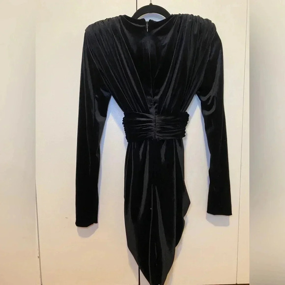 House of CB Pascale Black Deep Plunge Dress Size XS - Picture 5 of 12